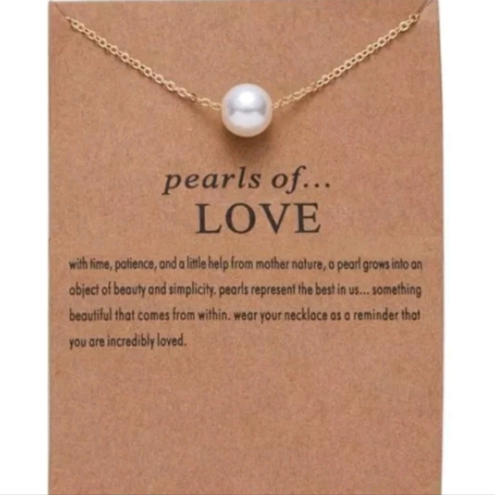 💜 ❤️ New pearls of love necklace heart